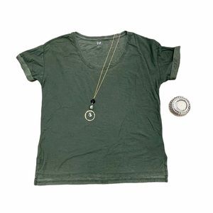 GAP | Womens Army Olive Green Basic Scoop Neck T-Shirt​​